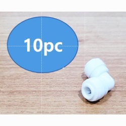 10Pcs 1/4" Tube Push Fit Elbow Quick Connect connector